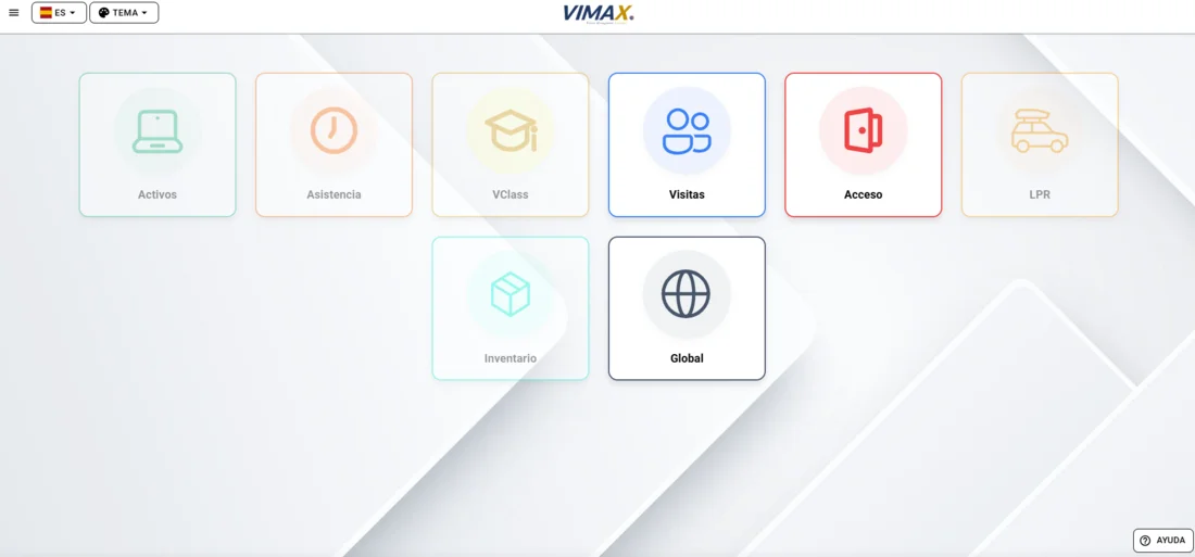 Pantalla de módulos de VIMAX