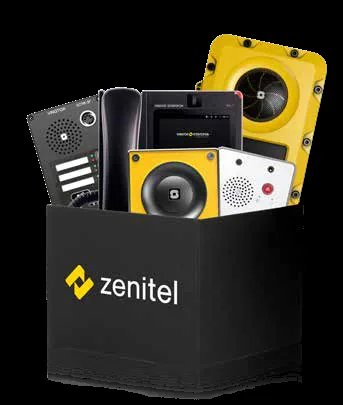 Distintos equipos de intercomunicación de la gama Zenitel